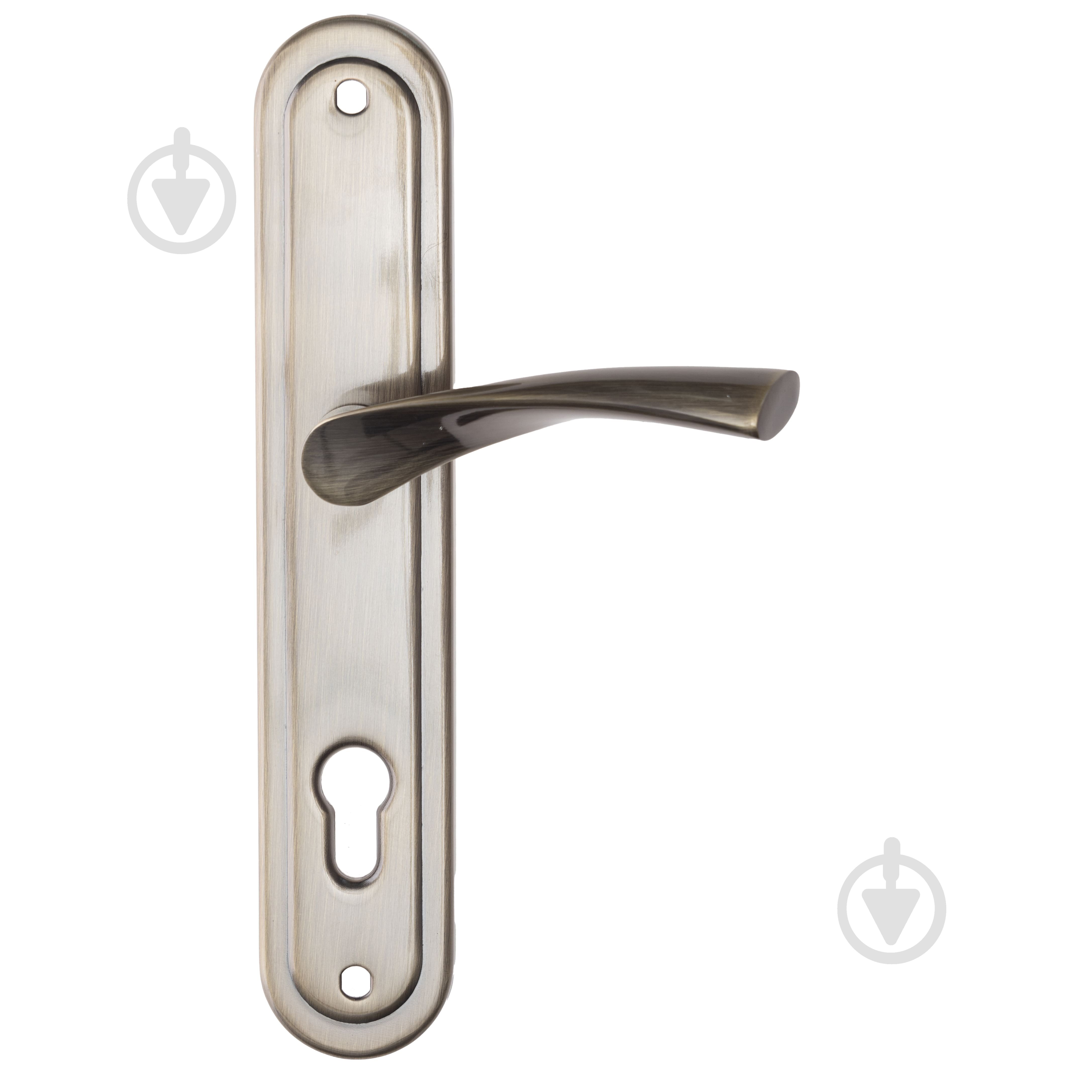 Ручка на планке ASTEX AT-Cornu 85/50 NEWBN на входные и межкомнатные двери цилиндровый 85 мм никель - фото 1