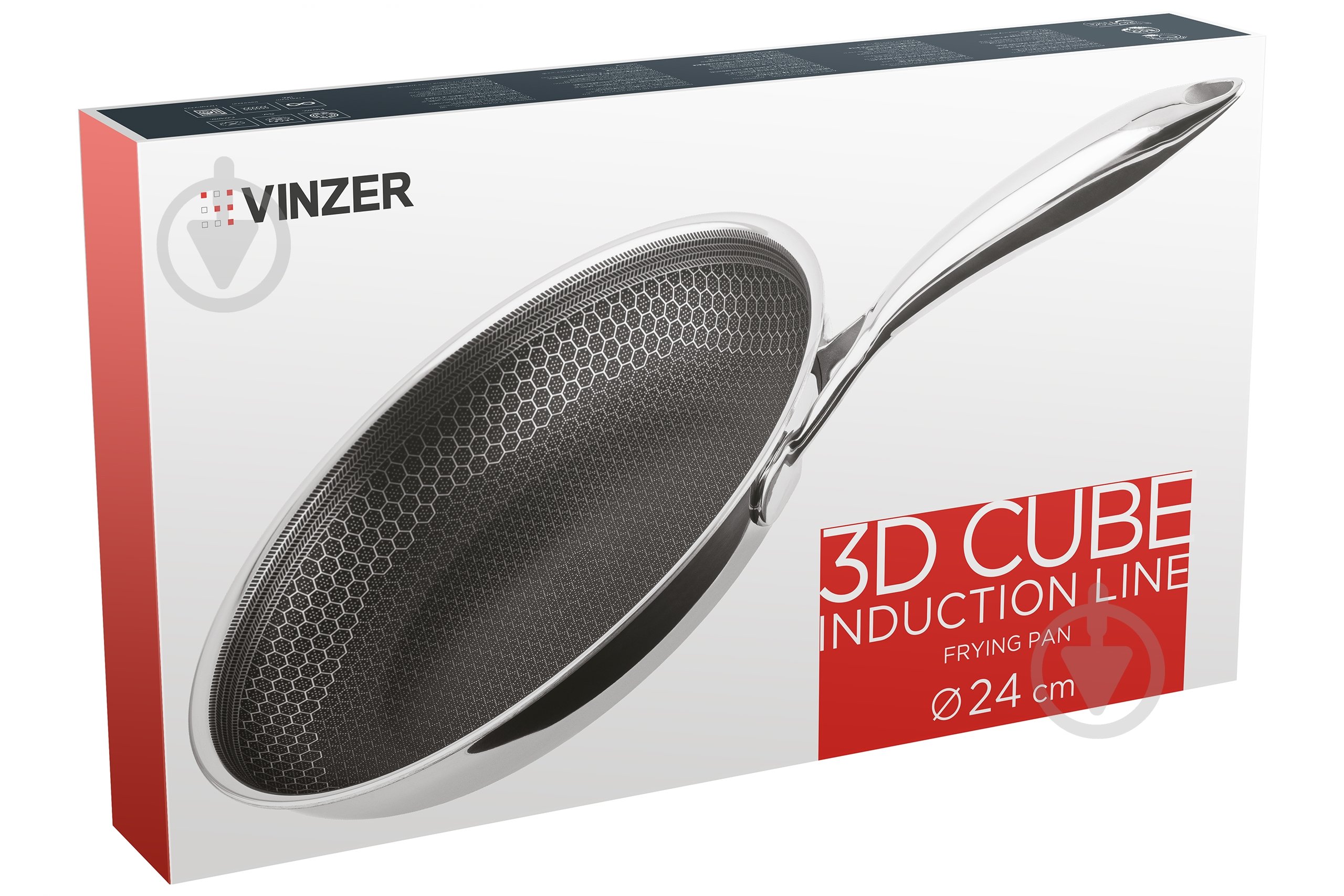 Сковорода Vinzer 3D Cube Induction 24 см 89401 - фото 2