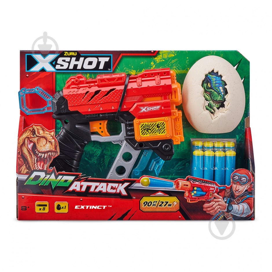 Скорострельный бластер Zuru X-Shot Dino Extinct 4870 - фото 2