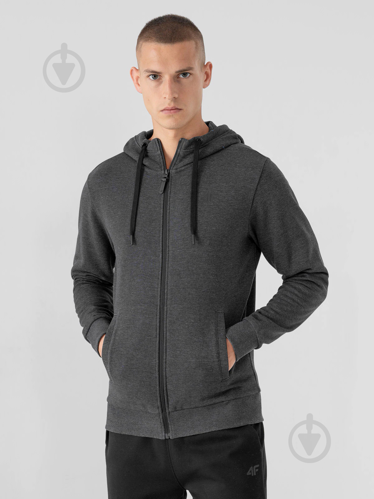 Свитшот 4F D4Z21-BLM303-24M р. S серый меланж - фото 1