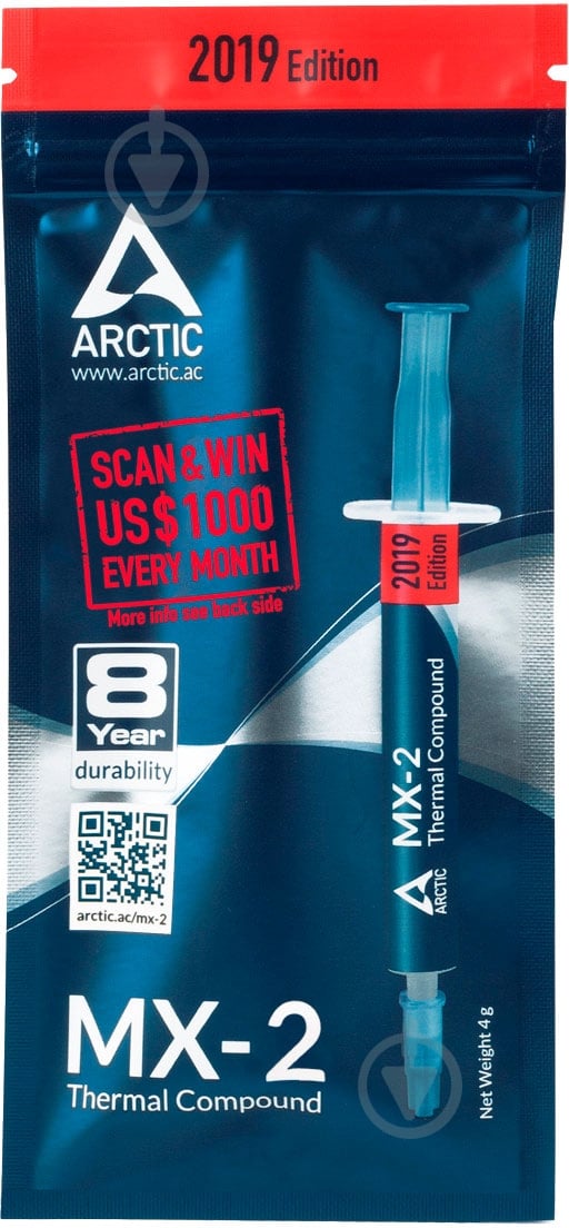 Термопаста Arctic MX-2. 4Г ACTCP00005B - фото 2