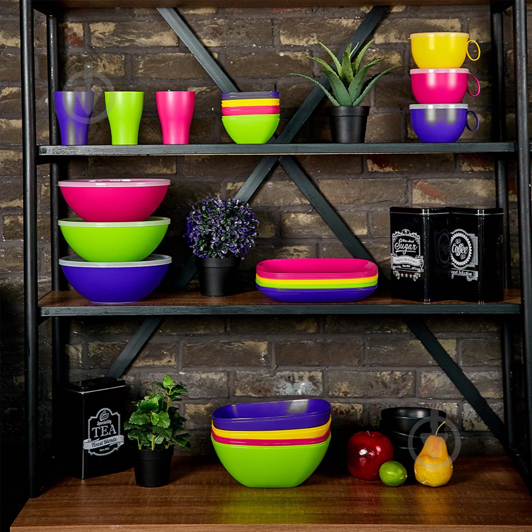 Салатник Алеана Мульти 180х180х75мм 1 л оливковый - фото 2