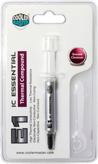 Термопаста Cooler Master IC Essential E1 RG-ICE1-TG15-R1 1,5g - фото 1 Термопаста Cooler Master IC Essential E1 RG-ICE1-TG15-R1 1,5g - фото 1