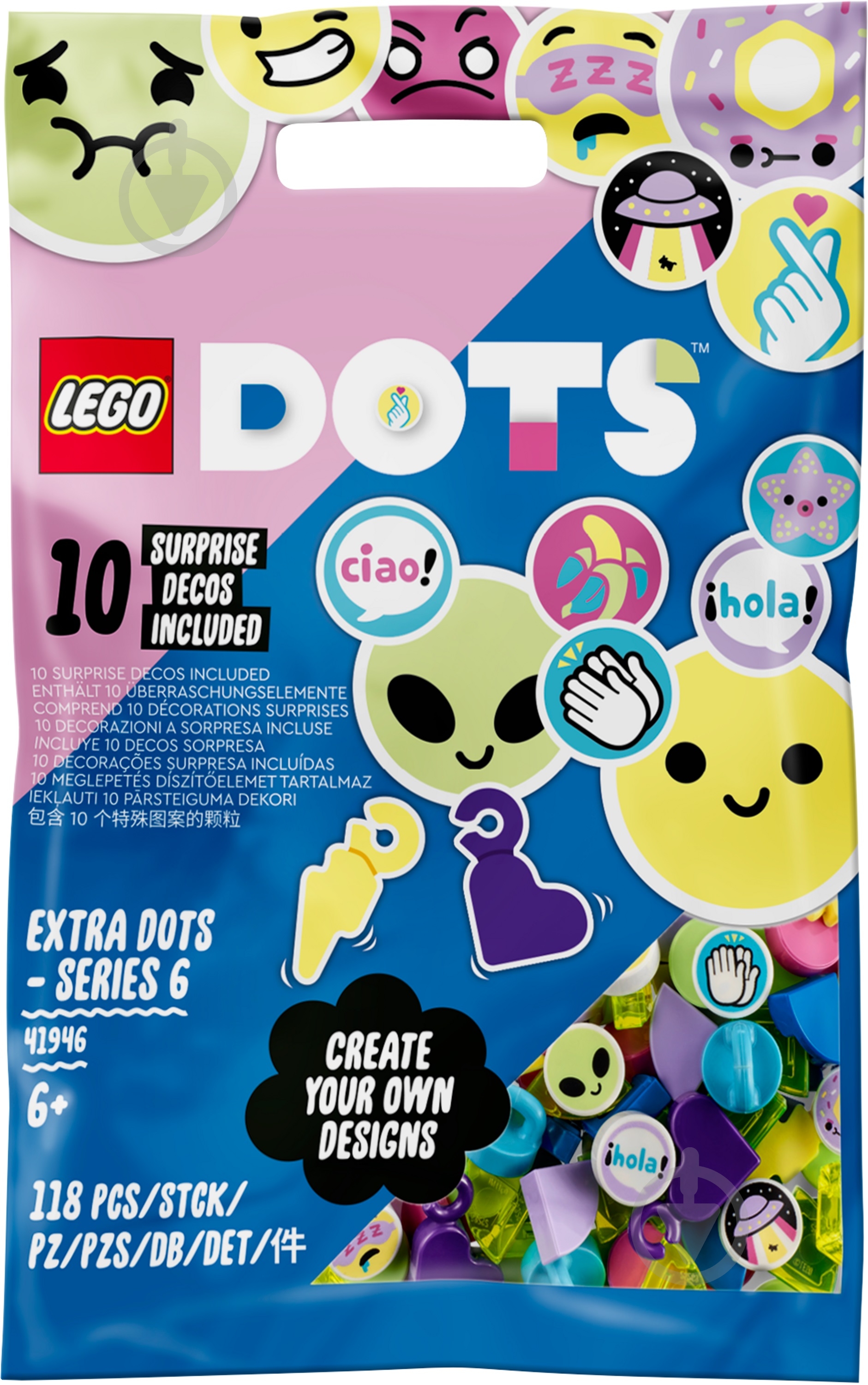 Конструктор LEGO DOTS Тайлы DOTS — серия 6 41946 - фото 1