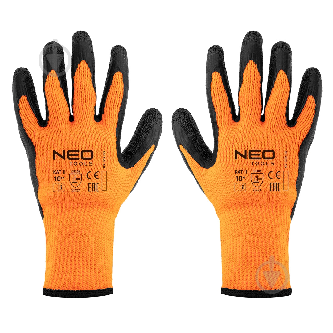 Рукавички NEO tools утеплені з покриттям латекс XL (10) 97-612 - фото 1