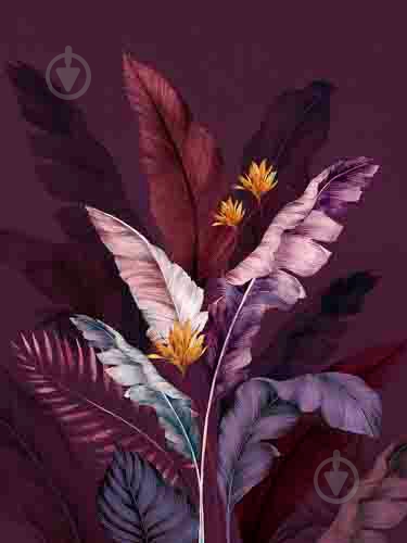 Картина Violet leaves 60x80 см Styler GL-12799 - фото 1
