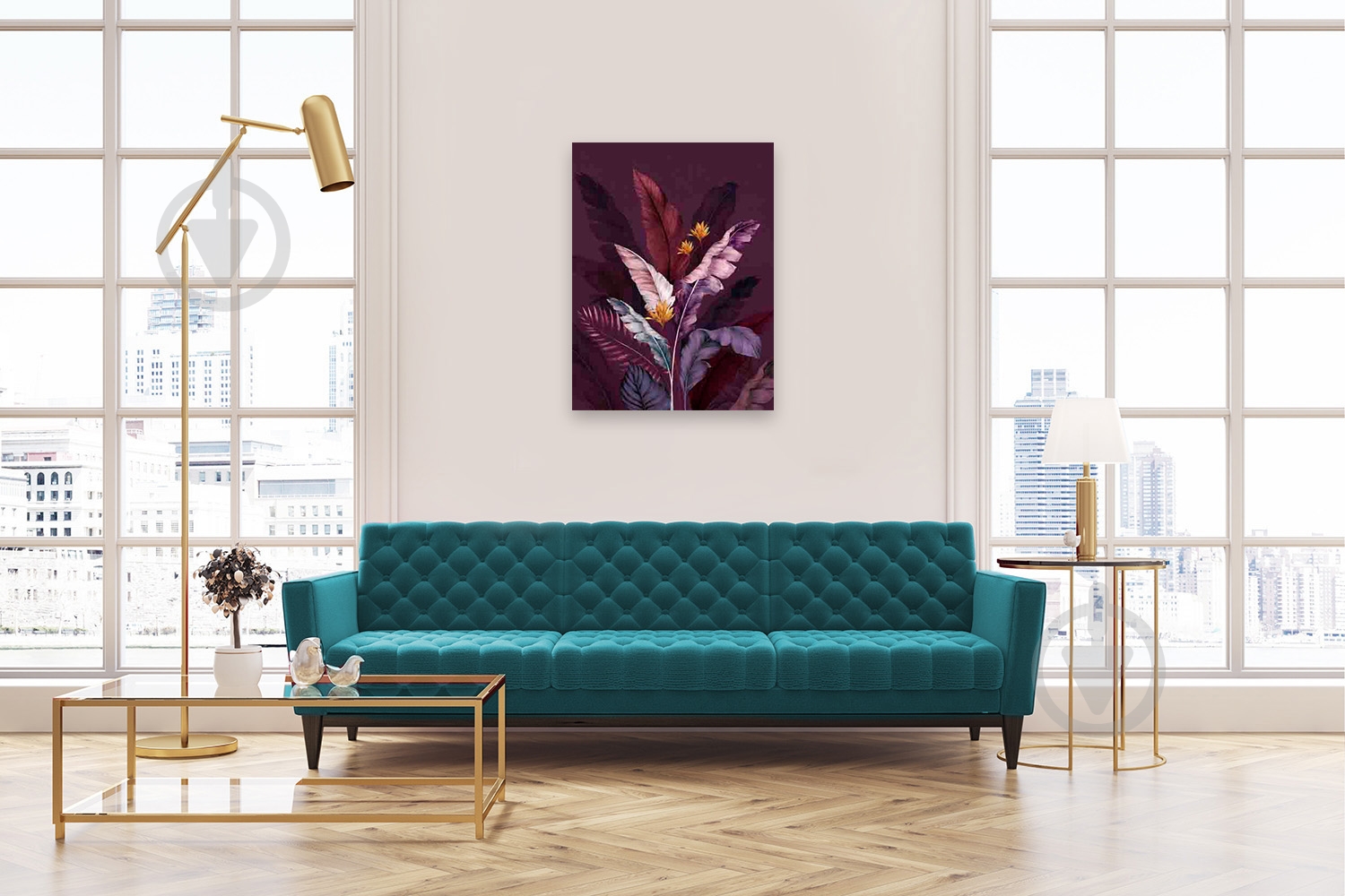 Картина Violet leaves 60x80 см Styler GL-12799 - фото 2