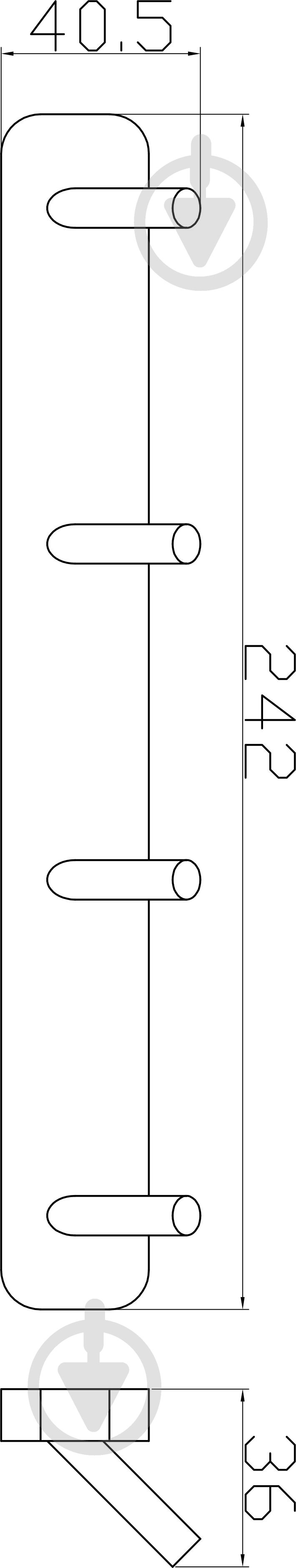 Планка с крючками Aqua Rodos Capri 6654 - фото 2 Планка с крючками Aqua Rodos Capri 6654 - фото 2