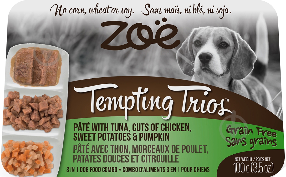 Корм для всех пород ZOE Tempting Trios тунец-курица 100 г 100 г - фото 1