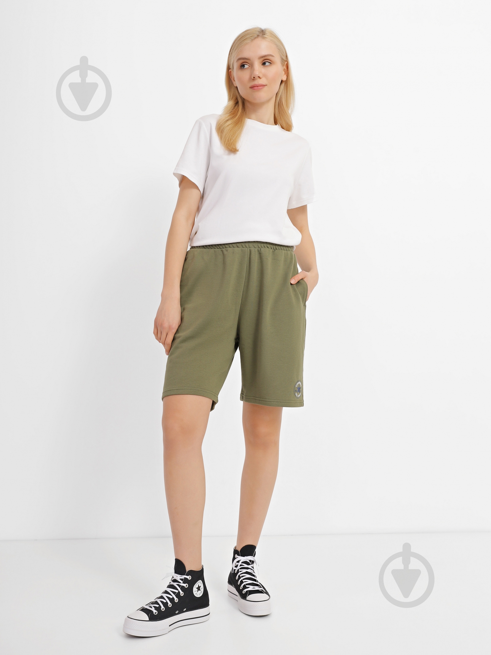 Шорты Converse NOVELTY CHUCK PATCH SHORT 10024946-306 р. L хаки - фото 3