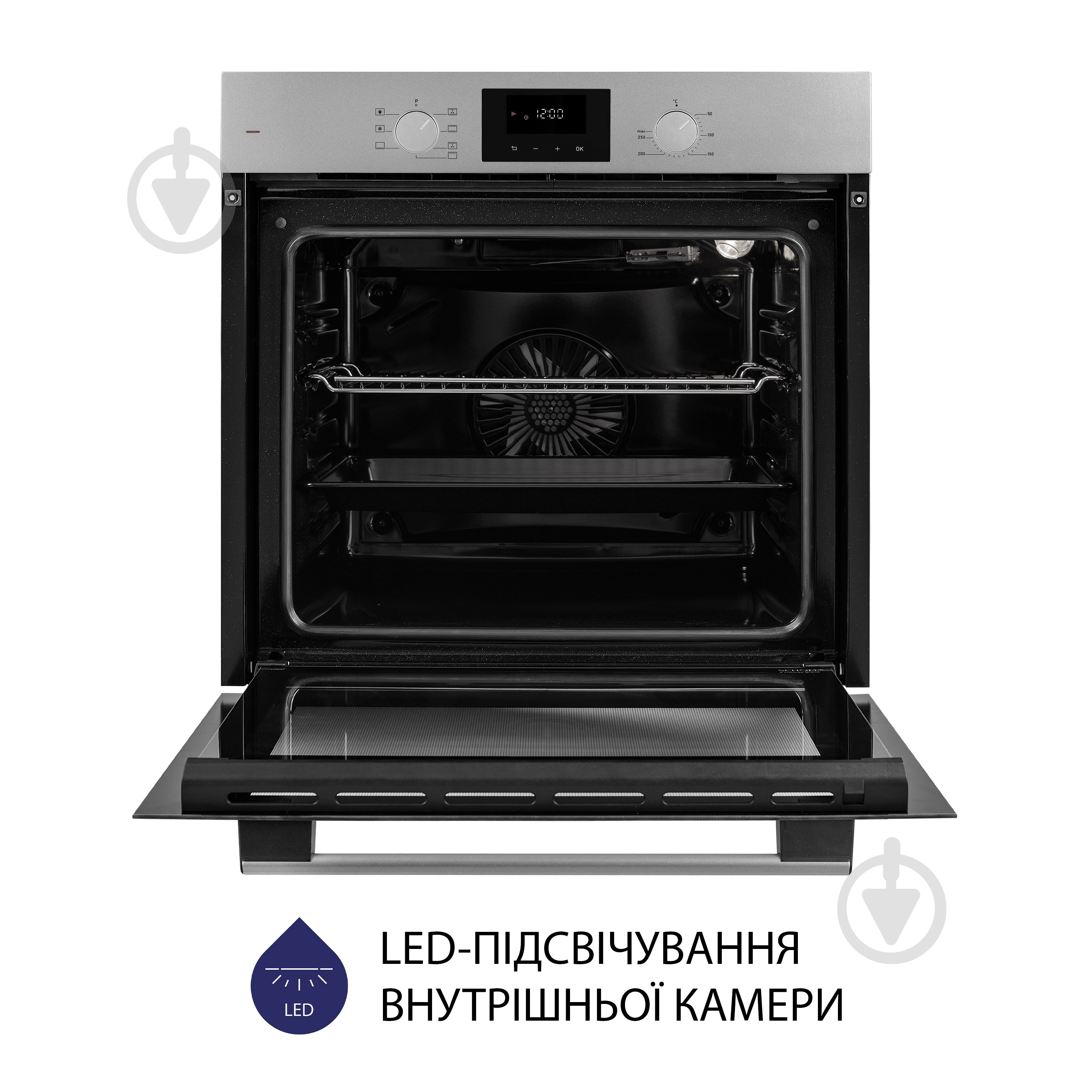 Духова шафа Minola EOD 675 Dove Gray електрична повновбудовувана - фото 6