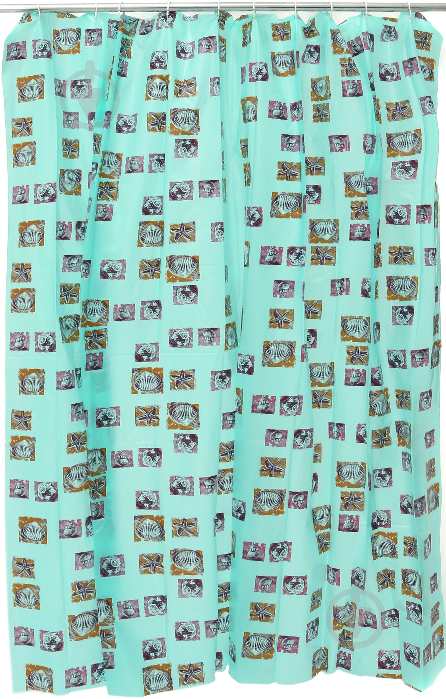 Штора для душа Woko Ракушки Green - фото 1 Штора для душа Woko Ракушки Green - фото 1