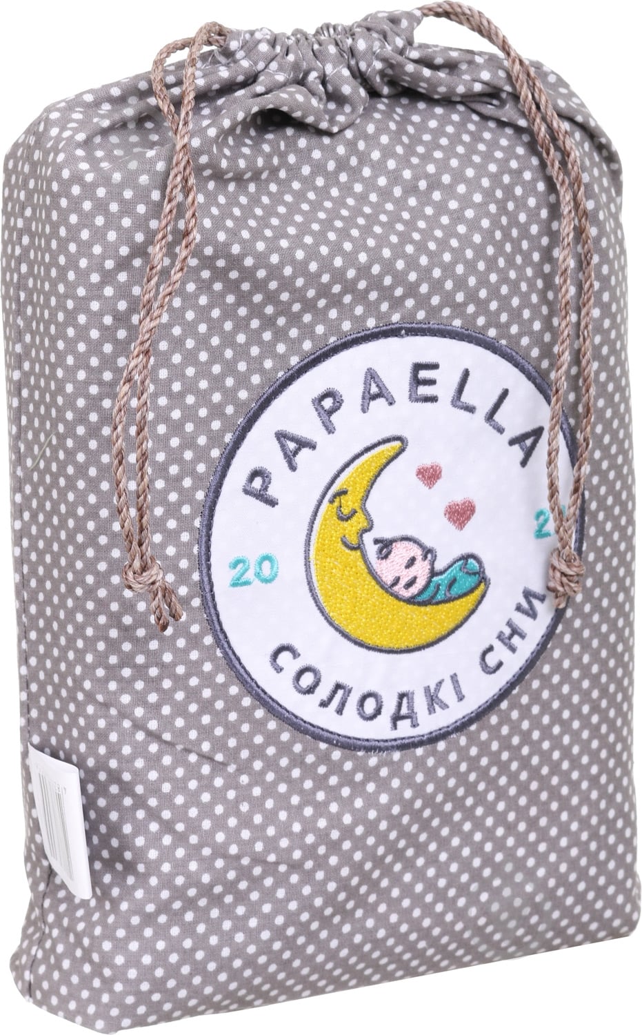 Комплект постельного белья Papaella Горошек серый с белым - фото 6 Комплект постельного белья Papaella Горошек серый с белым - фото 6