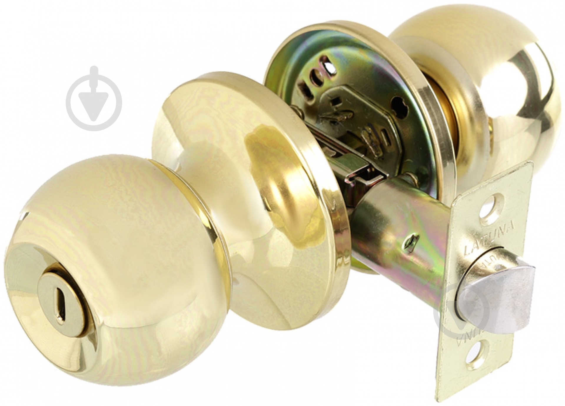 Кнобсет (ручка-защелка) Latuna Шар санузловой полированная латунь - фото 1