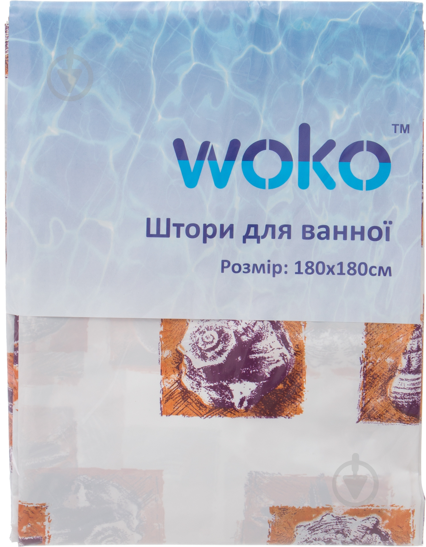 Штора для душа Woko Ракушки White - фото 3 Штора для душа Woko Ракушки White - фото 3