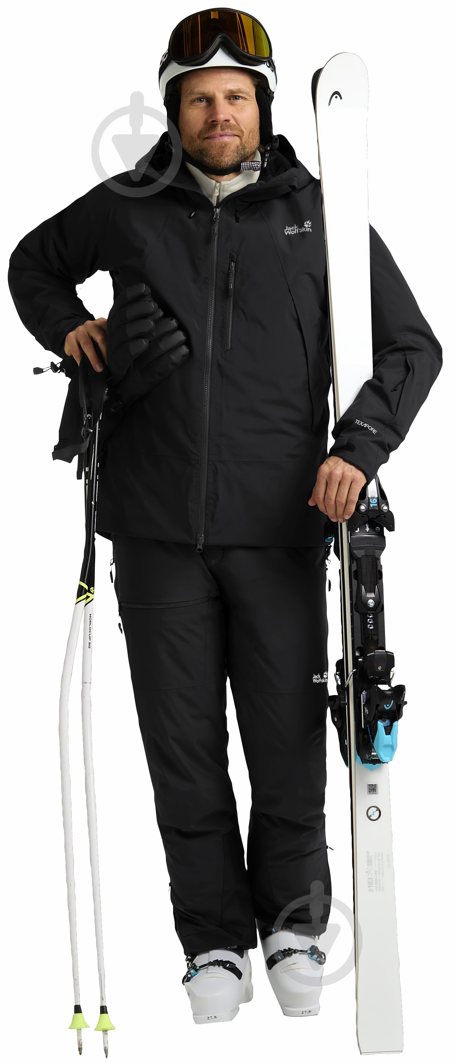 Спортивна куртка Jack Wolfskin FLOWLINE PRO 2L INS JKT M A64887_6000 р.L чорна - фото 3 Спортивна куртка Jack Wolfskin FLOWLINE PRO 2L INS JKT M A64887_6000 р.L чорна - фото 3