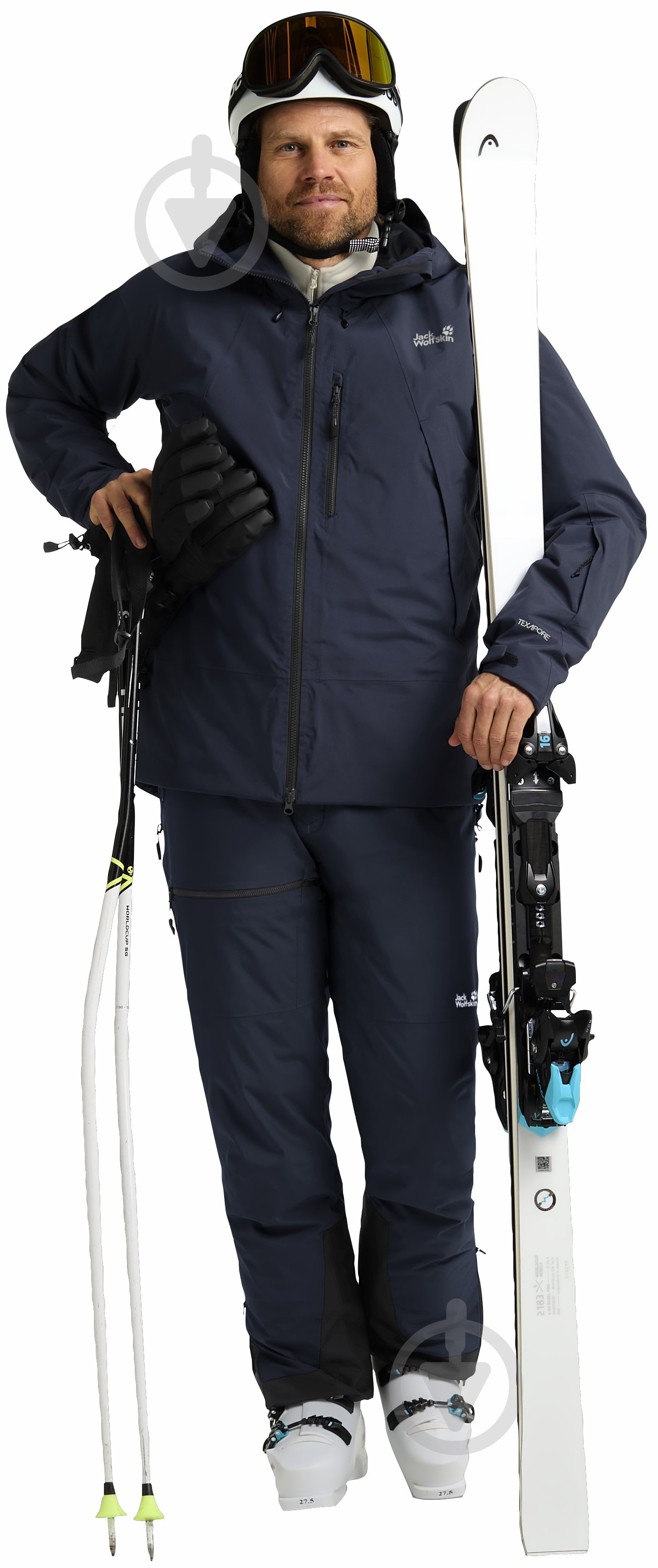 Спортивна куртка Jack Wolfskin FLOWLINE PRO 2L INS JKT M A64887_C0412 р.M синя - фото 3 Спортивна куртка Jack Wolfskin FLOWLINE PRO 2L INS JKT M A64887_C0412 р.M синя - фото 3