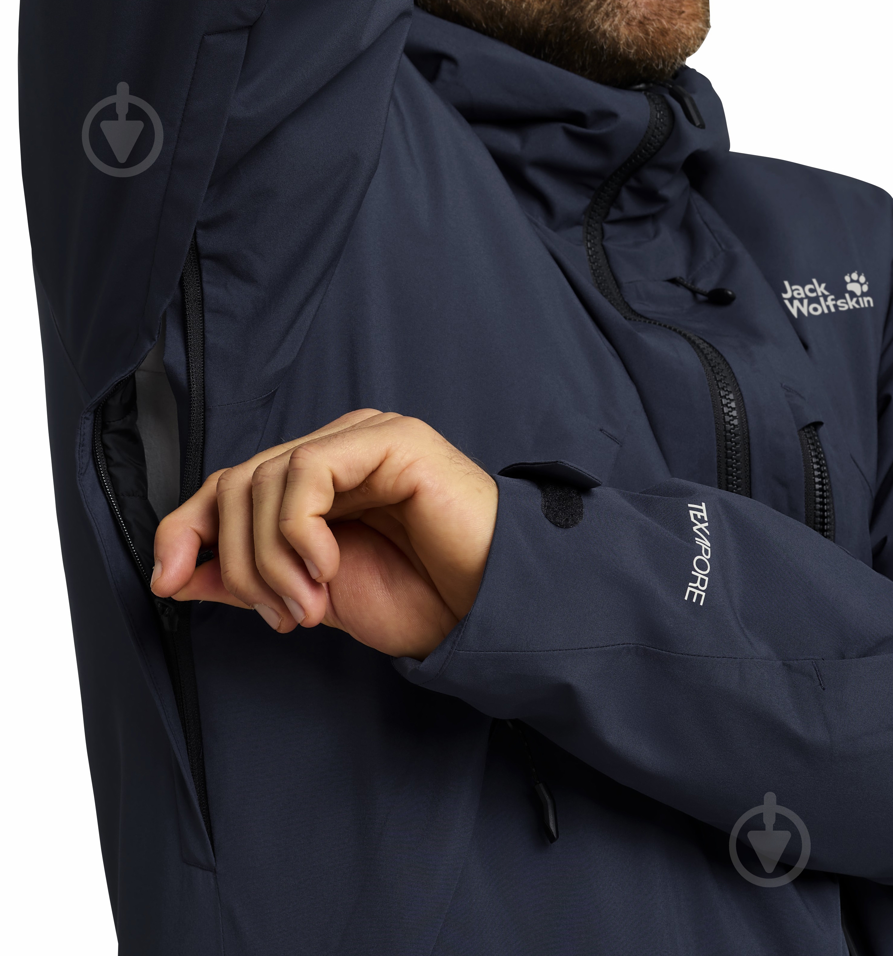 Спортивна куртка Jack Wolfskin FLOWLINE PRO 2L INS JKT M A64887_C0412 р.M синя - фото 5 Спортивна куртка Jack Wolfskin FLOWLINE PRO 2L INS JKT M A64887_C0412 р.M синя - фото 5