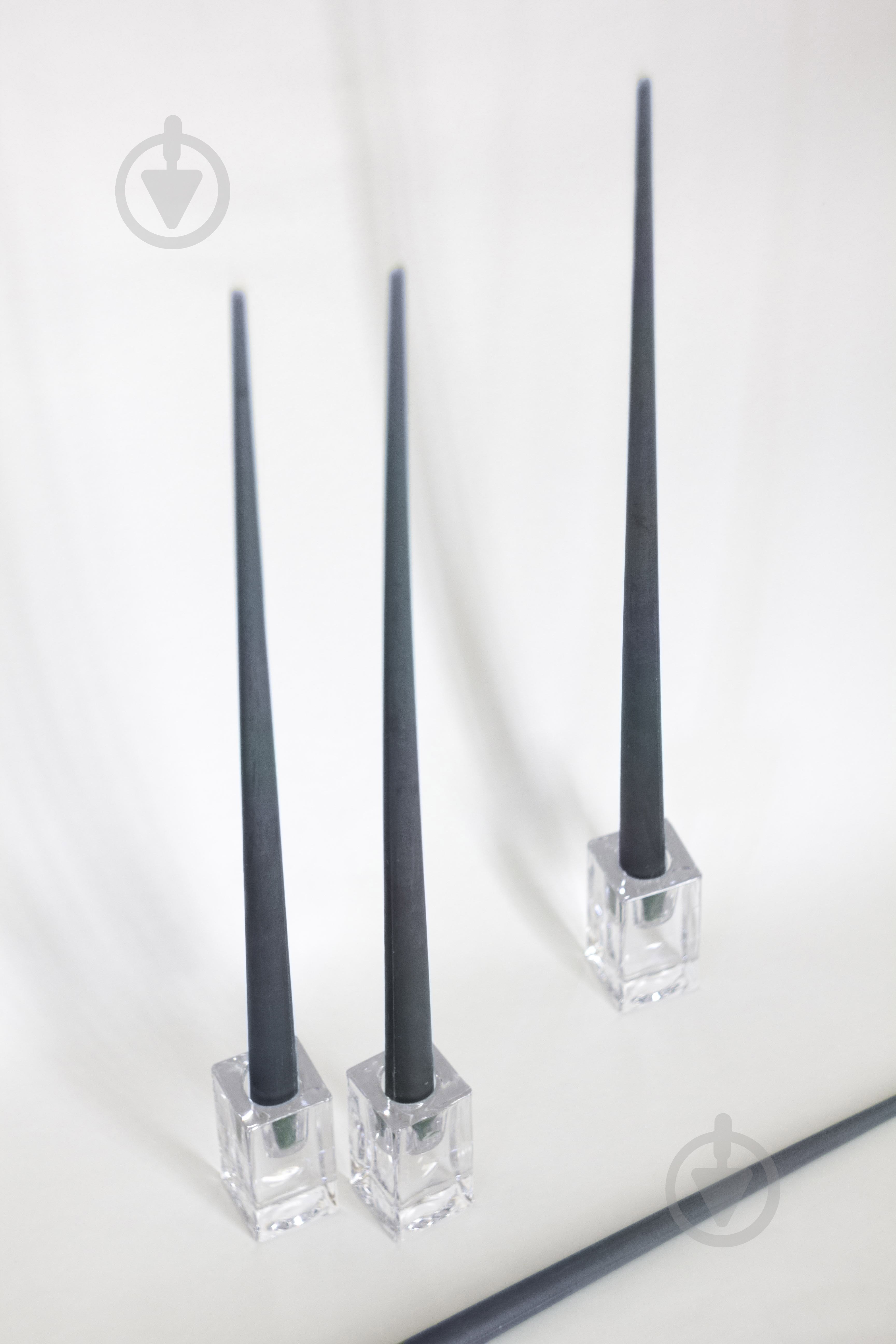 Набор свечей black 45 см 4 шт. BB CANDLES - фото 1