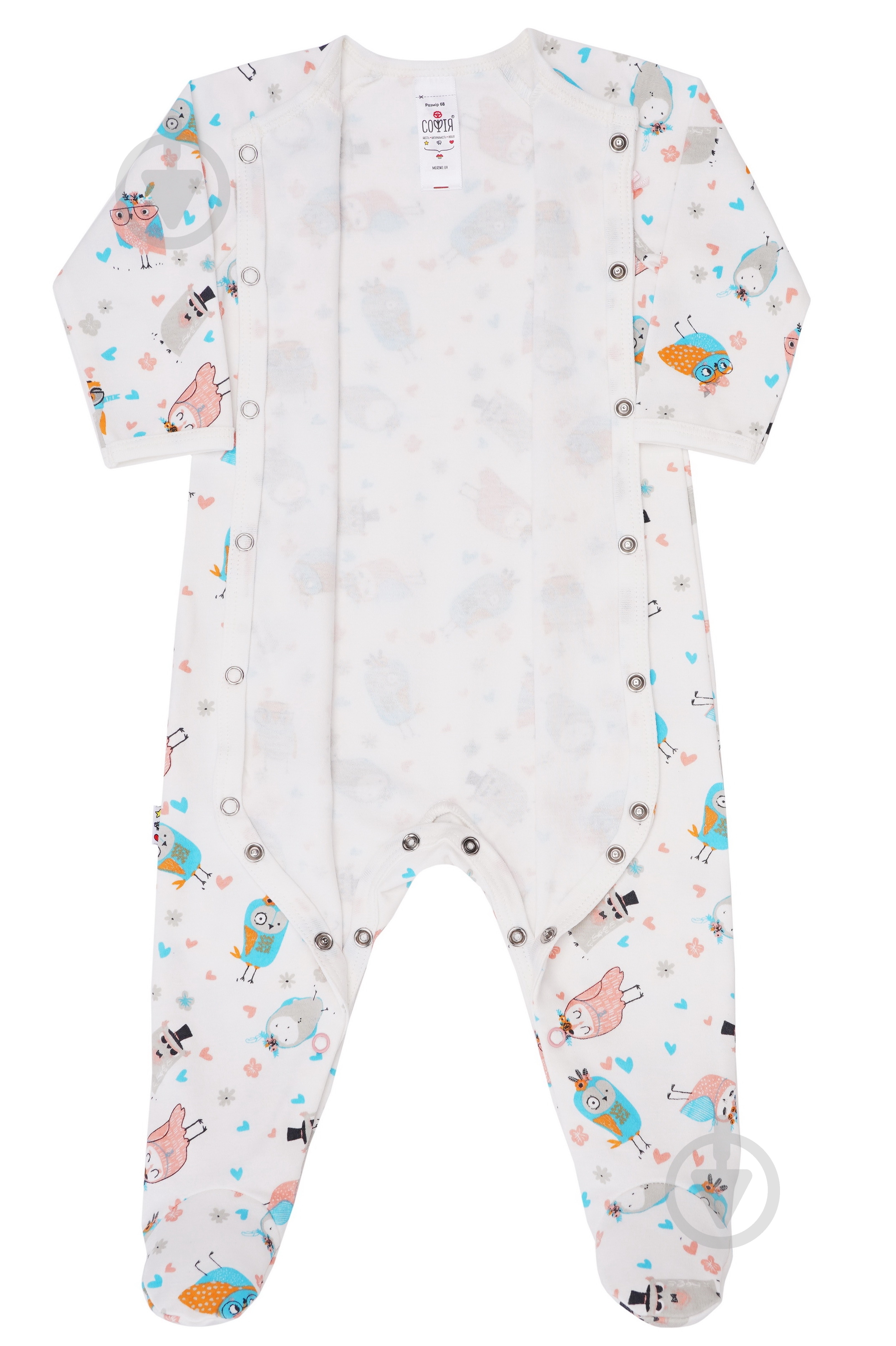 Человечек для девочки ТМ Софія Owls р.68 мульти 300168 - фото 3 Человечек для девочки ТМ Софія Owls р.68 мульти 300168 - фото 3