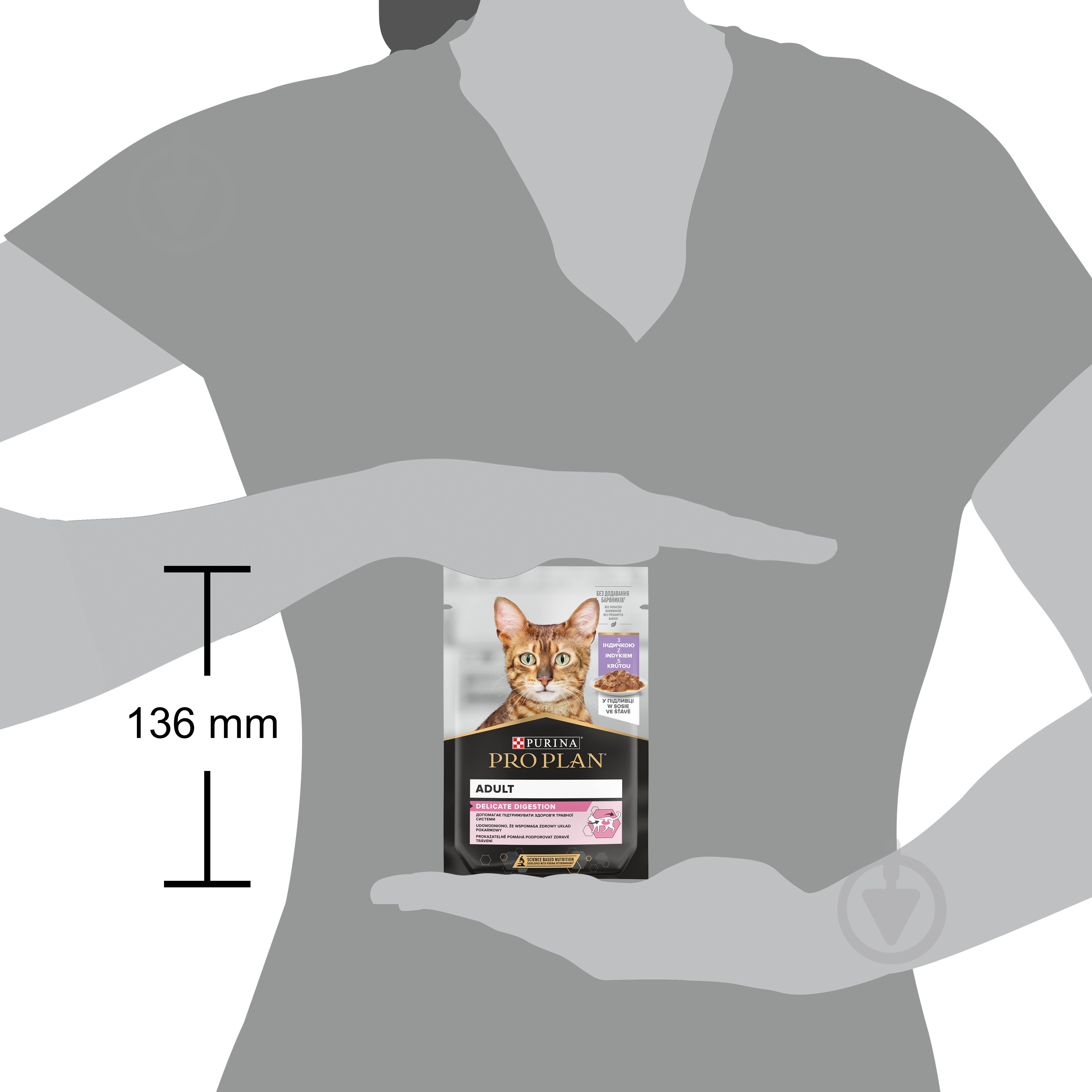 Корм влажный для котов ProPlan by Purina Delicate кусочки в подливке с индейкой 85 г - фото 4 Корм влажный для котов ProPlan by Purina Delicate кусочки в подливке с индейкой 85 г - фото 4
