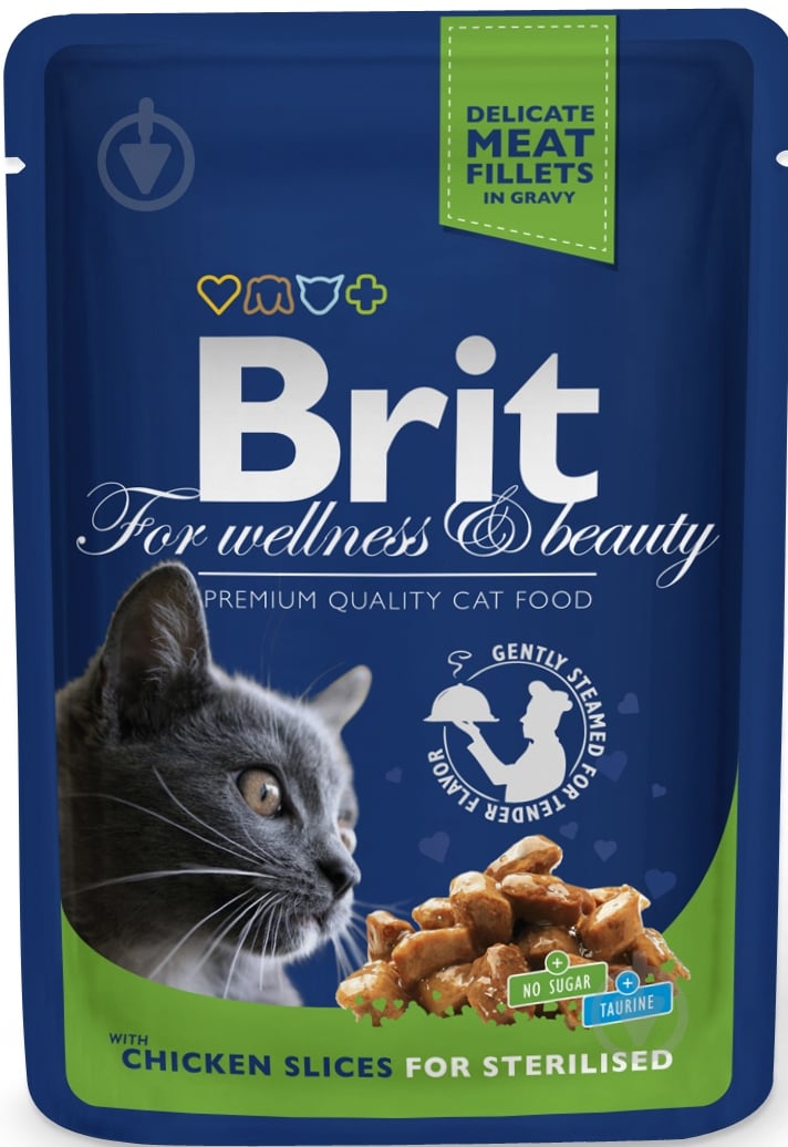 Корм Brit Premium з куркою 100 г - фото 1