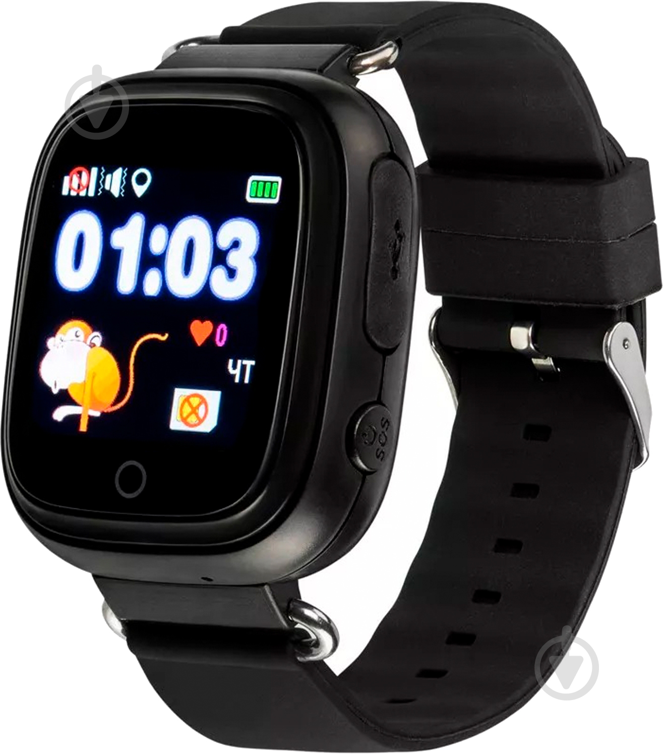 Смарт-годинник дитячий Gelius з GPS-трекером black (GP-PK003) - фото 1