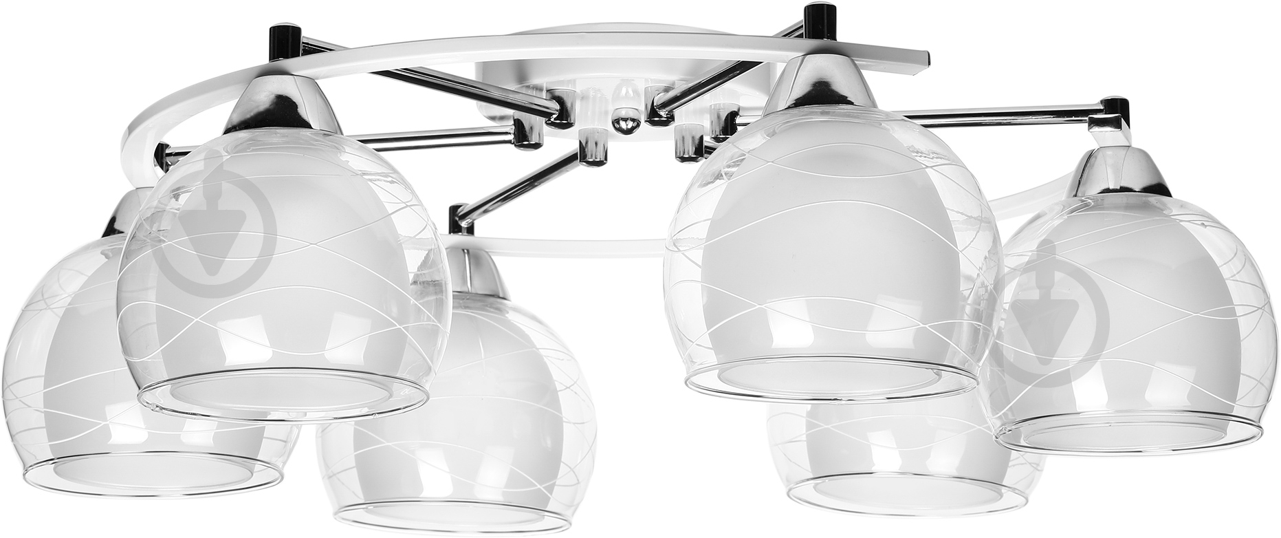 Люстра потолочная Dinghua S994-6 6xE27 хром Orbita/6 white - фото 2