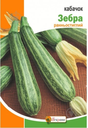 Семена Яскрава кабачок Зебра 20 г (4823069803223) - фото 1