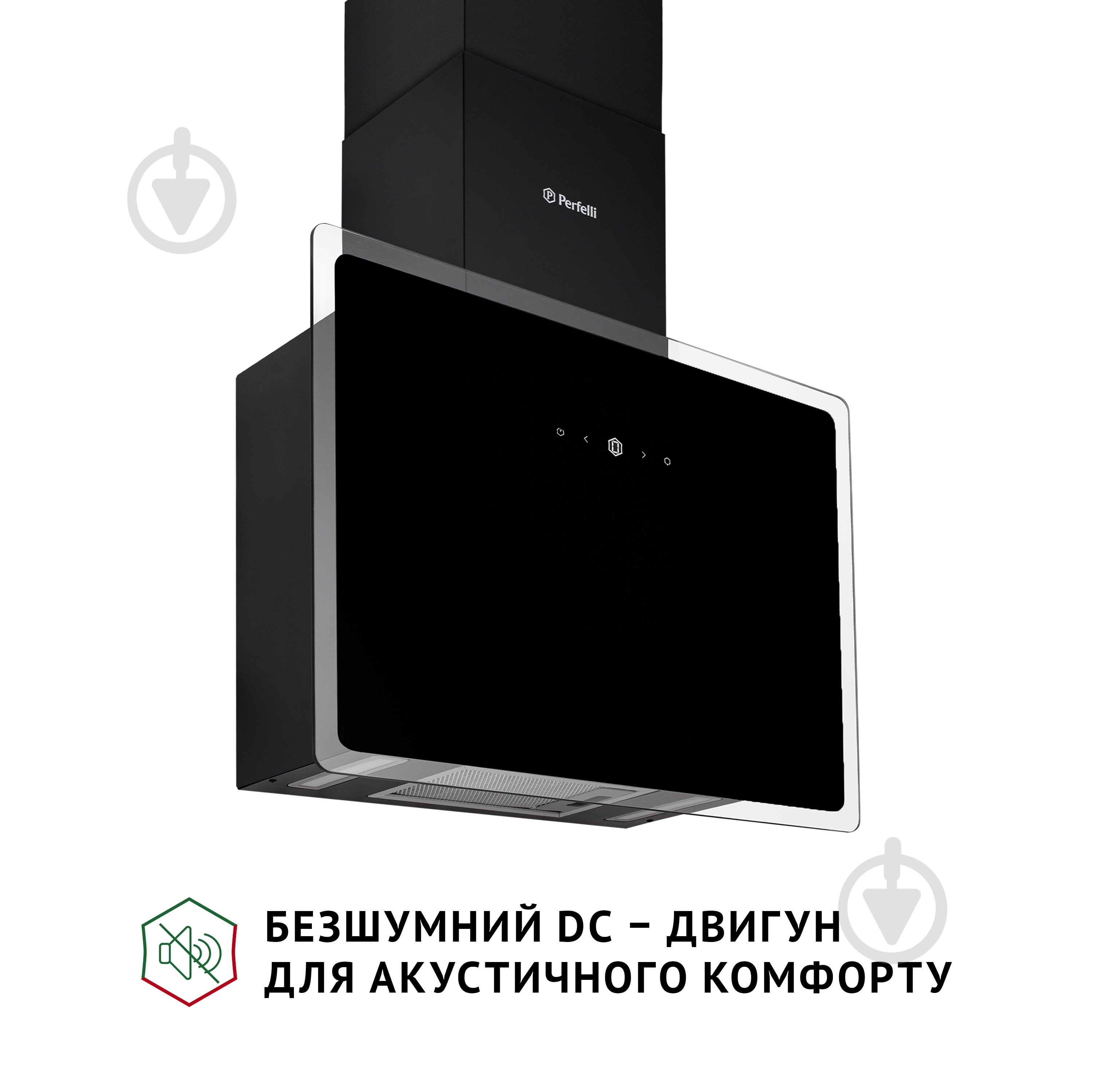 Витяжка Perfelli RIVA NERO декоративна похила - фото 3