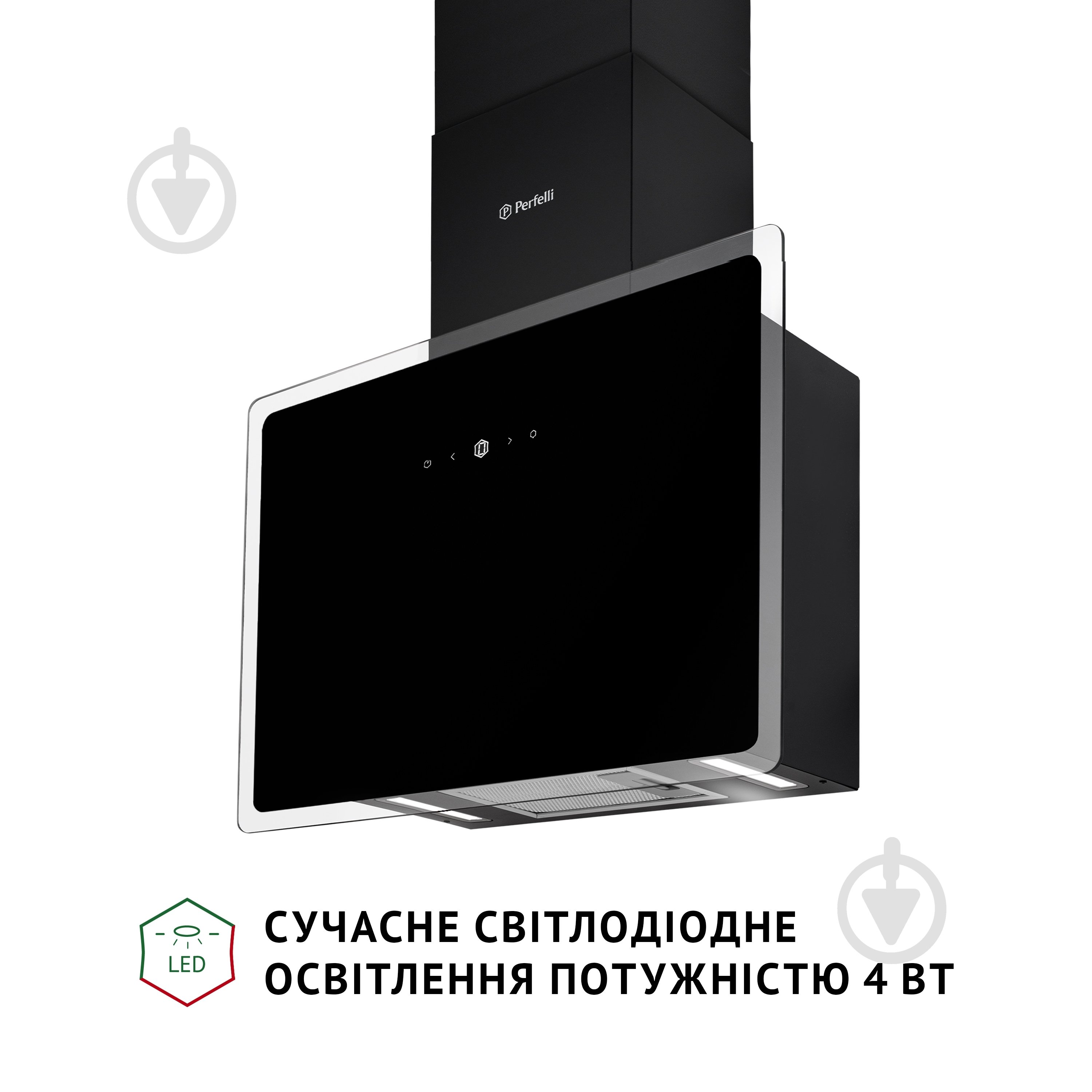 Витяжка Perfelli RIVA NERO декоративна похила - фото 5