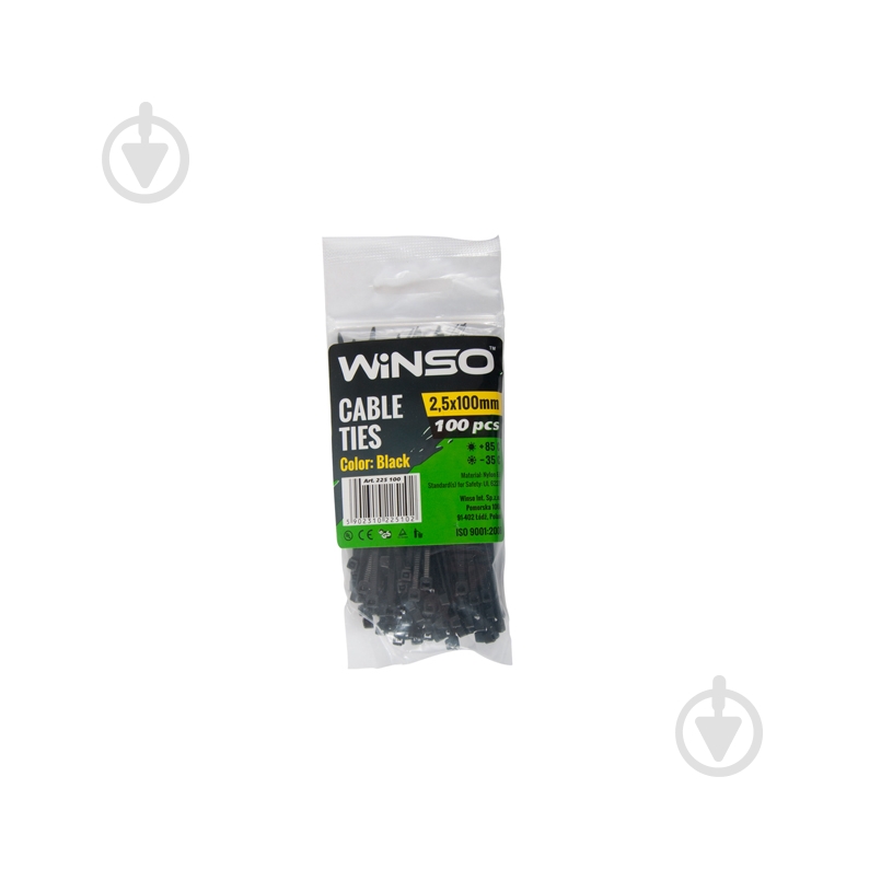 Хомут пластиковый WINSO 2,5x100 100 шт. 225100 - фото 1