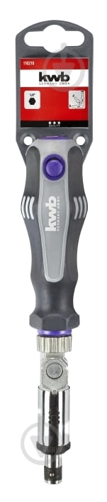 Отвертка-держатель бит KWB поворотная с трещоткой 200 мм 116210 - фото 2 Отвертка-держатель бит KWB поворотная с трещоткой 200 мм 116210 - фото 2