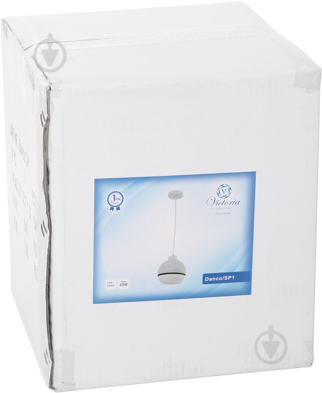 Подвес Victoria Lighting 1x60 Вт E27 белый Danco/SP1 - фото 3 Подвес Victoria Lighting 1x60 Вт E27 белый Danco/SP1 - фото 3