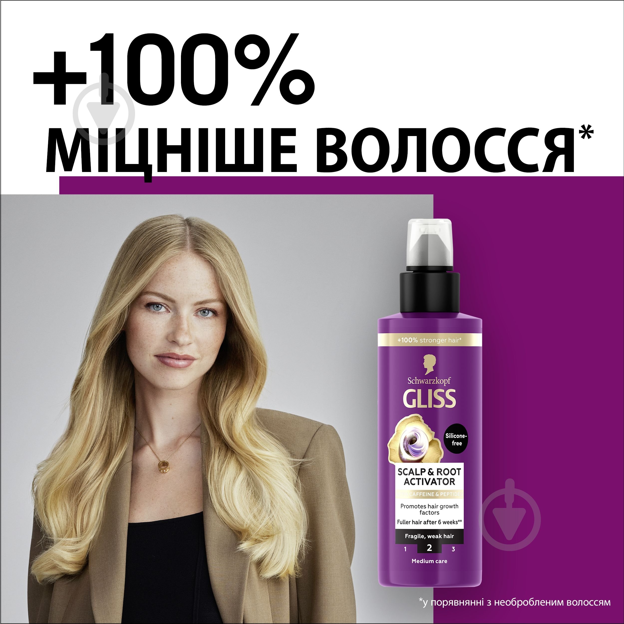 Сироватка GLISS Full Hair Wonder активатор для шкіри голови та коренів волосся 100 мл - фото 3 Сироватка GLISS Full Hair Wonder активатор для шкіри голови та коренів волосся 100 мл - фото 3