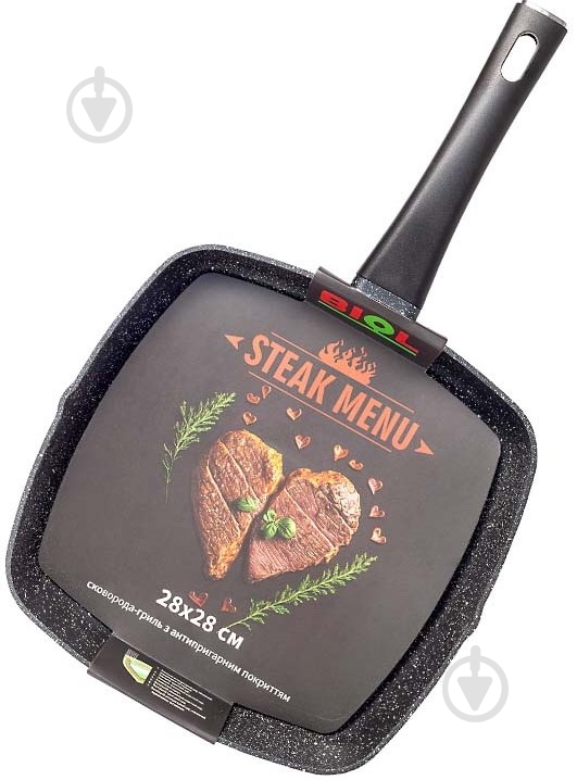 Сковорода-гриль Biol 28 х 28 см Steak Menu 28144Р - фото 1