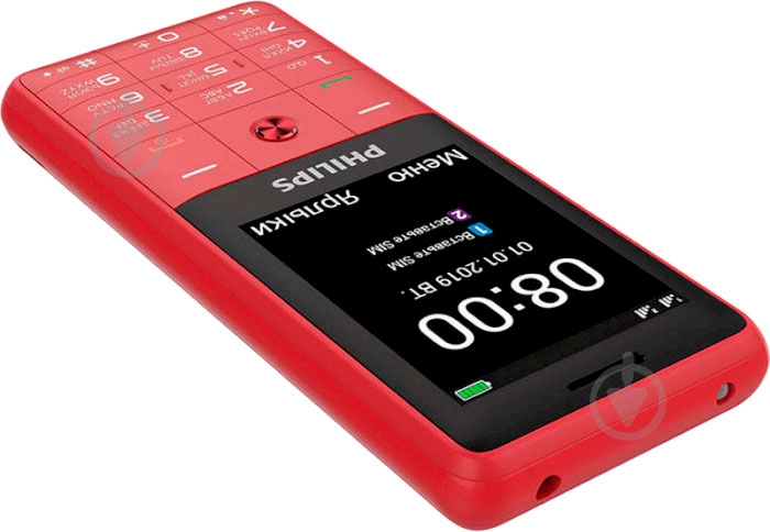 Мобильный телефон Philips Xenium E169 red - фото 4