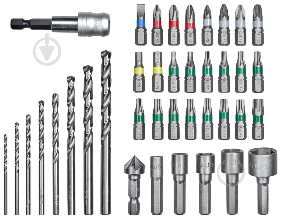 Набор бит и сверл KWB L-Box 39 шт. 108911 - фото 5