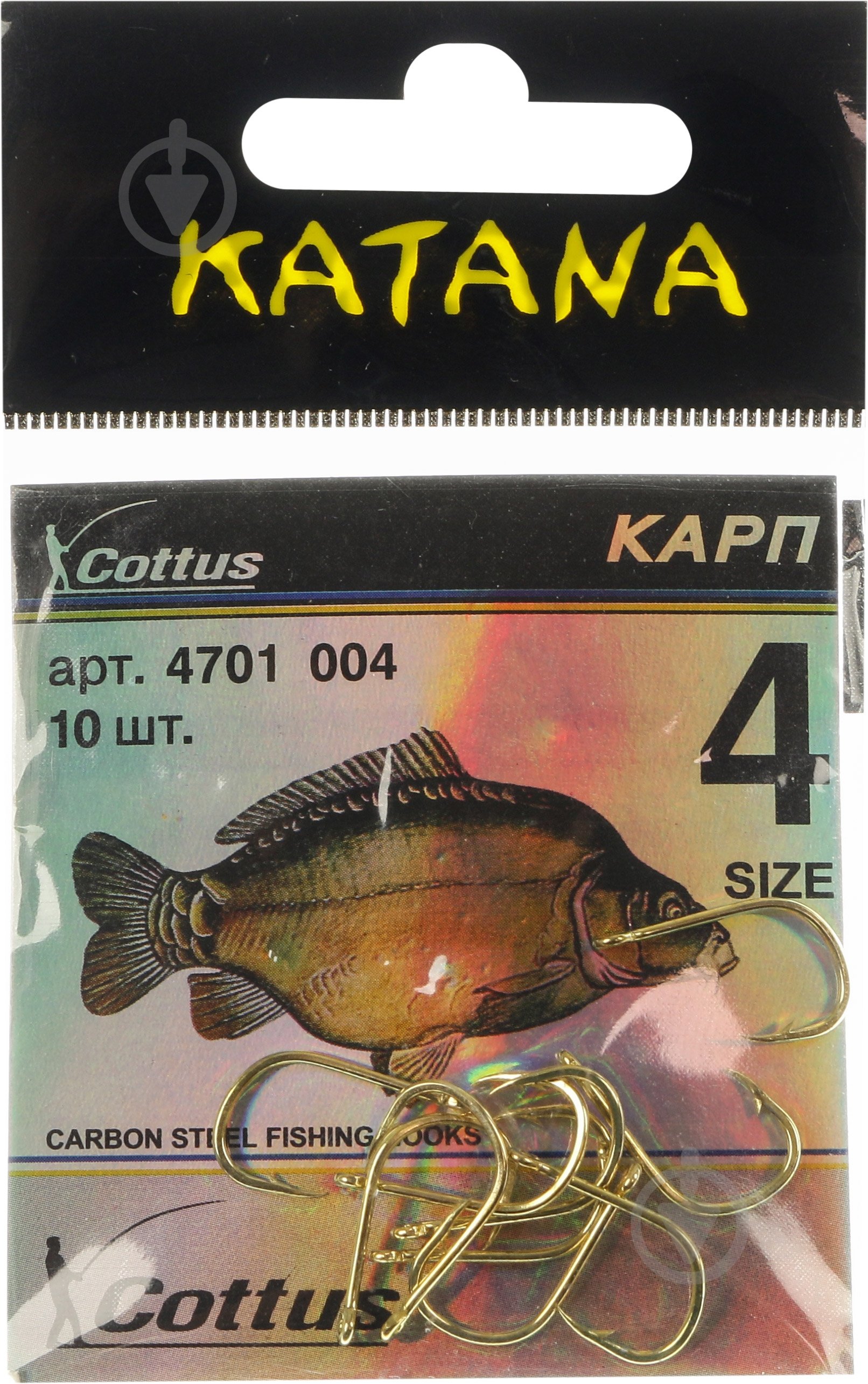 Крючок Katana №4 10 шт. - фото 1 Крючок Katana №4 10 шт. - фото 1