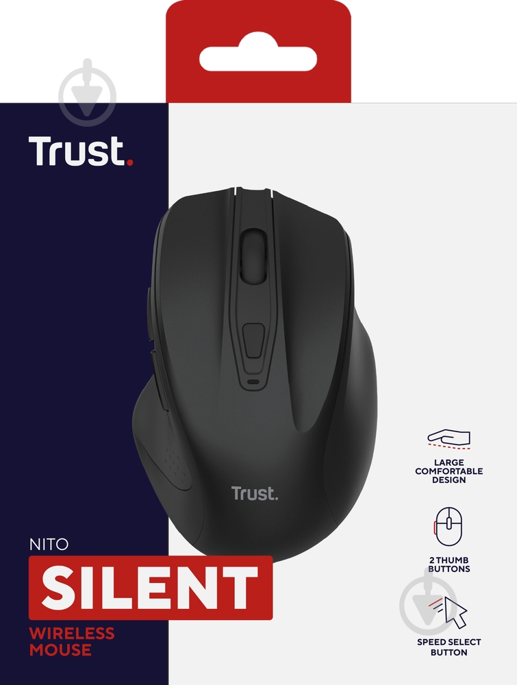 Мишка бездротова Trust Nito Silent Wireless black (25549_TRUST) - фото 7