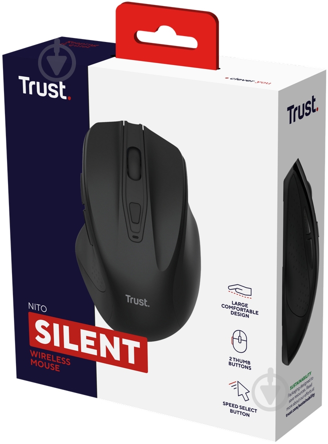 Мишка бездротова Trust Nito Silent Wireless black (25549_TRUST) - фото 8