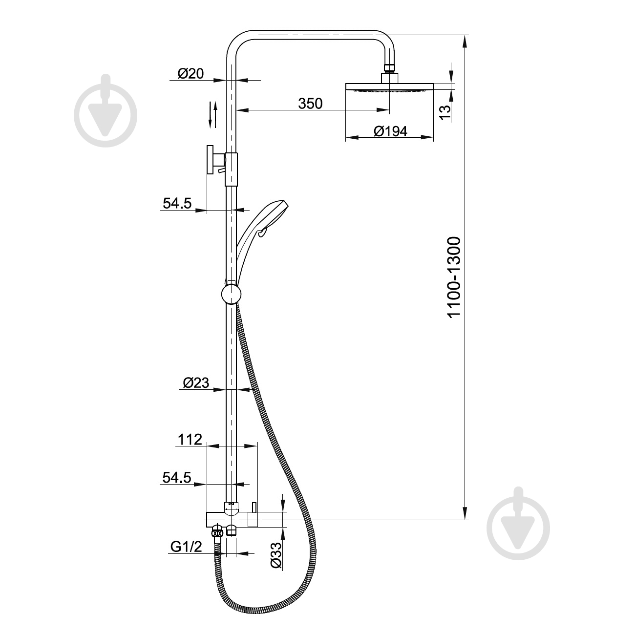 Душевая система Imprese Т-15084 - фото 2