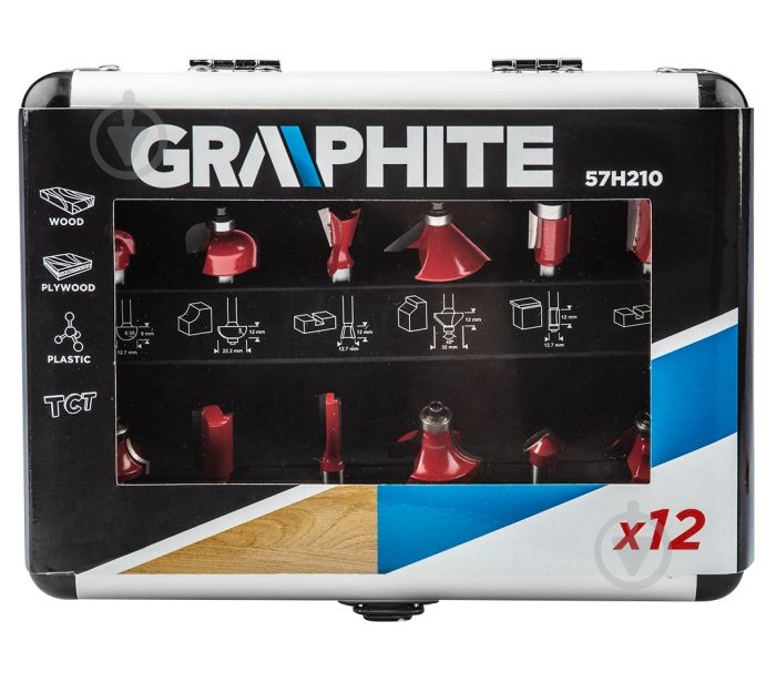 Набор фрез цилиндрическая GRAPHITE 57H210 - фото 2
