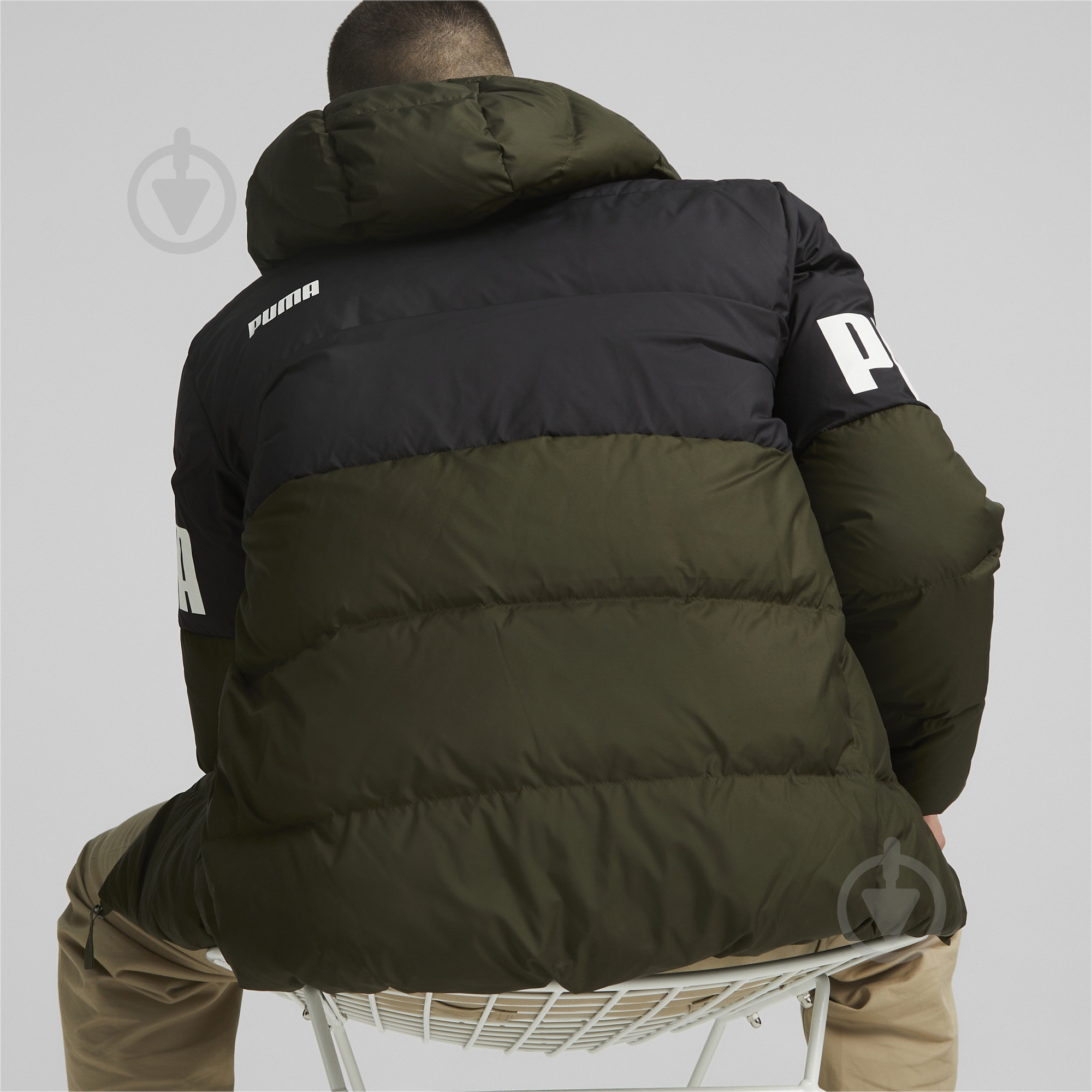 Пуховик Puma POWER HOODED DOWN PUFFER 84933570 р.XL хакі - фото 4 Пуховик Puma POWER HOODED DOWN PUFFER 84933570 р.XL хакі - фото 4