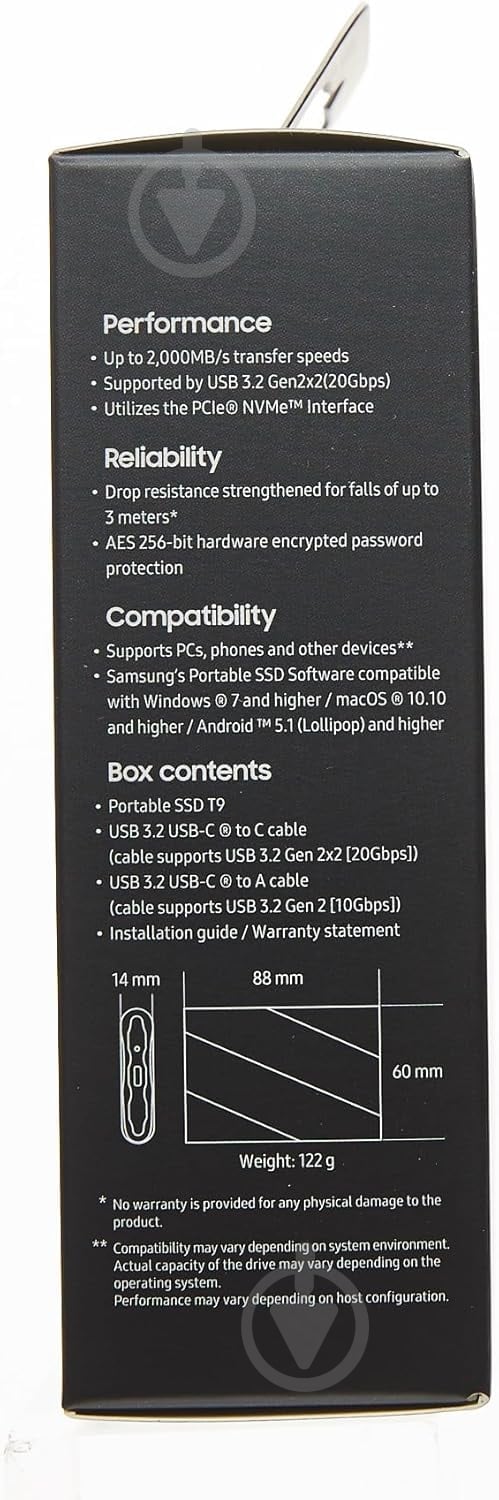 SSD-накопичувач Samsung T9 Shield 4000GB USB Type-C 3D NAND (MU-PG4T0B/EU) - фото 4 SSD-накопичувач Samsung T9 Shield 4000GB USB Type-C 3D NAND (MU-PG4T0B/EU) - фото 4
