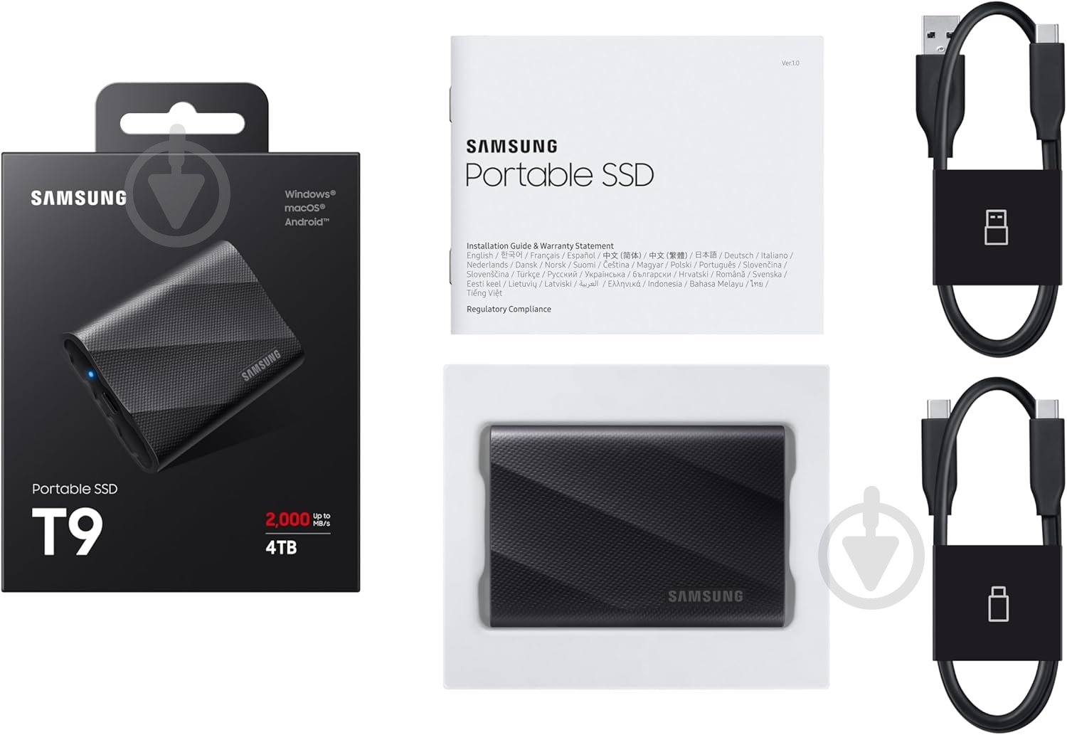 SSD-накопичувач Samsung T9 Shield 4000GB USB Type-C 3D NAND (MU-PG4T0B/EU) - фото 2 SSD-накопичувач Samsung T9 Shield 4000GB USB Type-C 3D NAND (MU-PG4T0B/EU) - фото 2