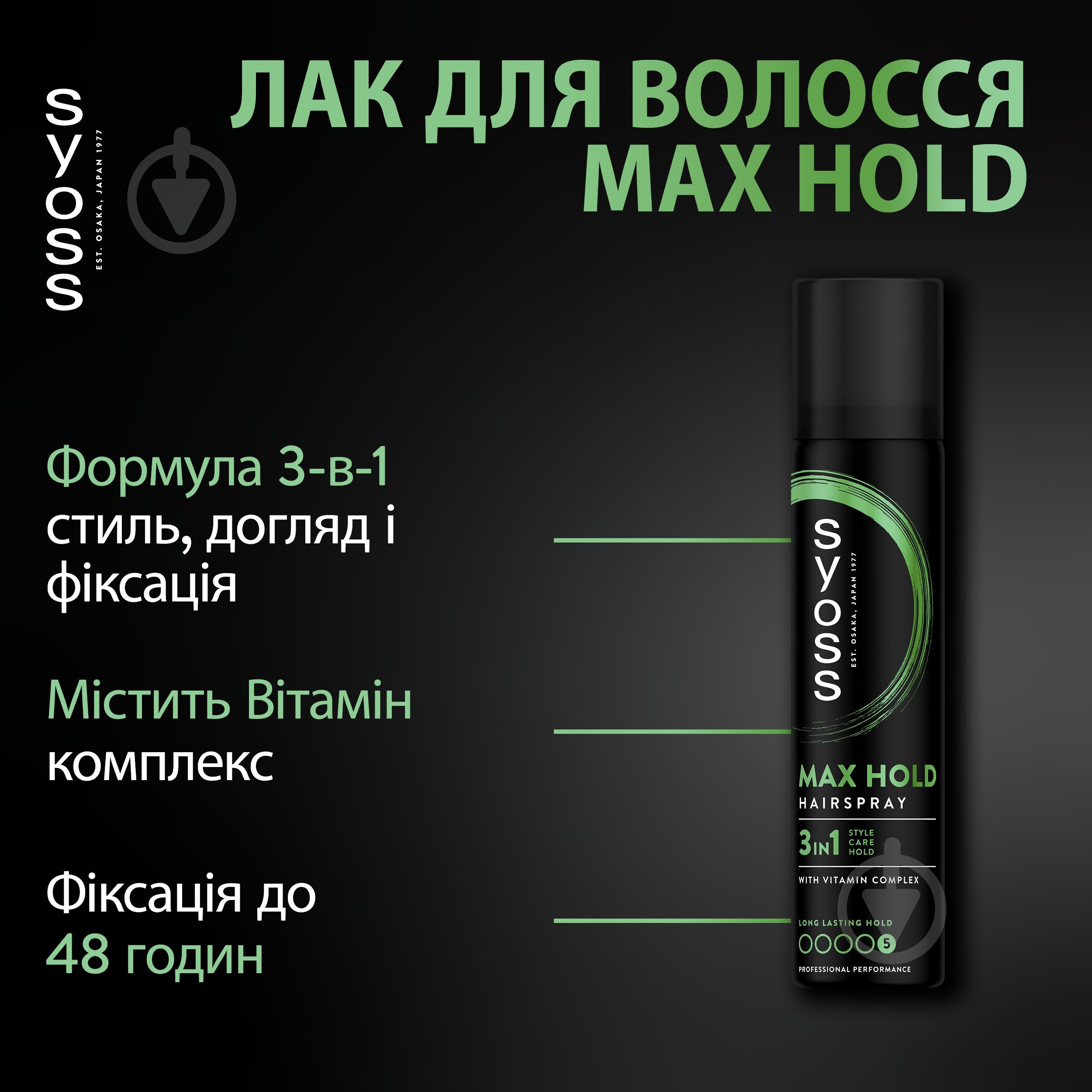 Лак для волос SYOSS Max Hold 5 Max Hold 300 мл - фото 3