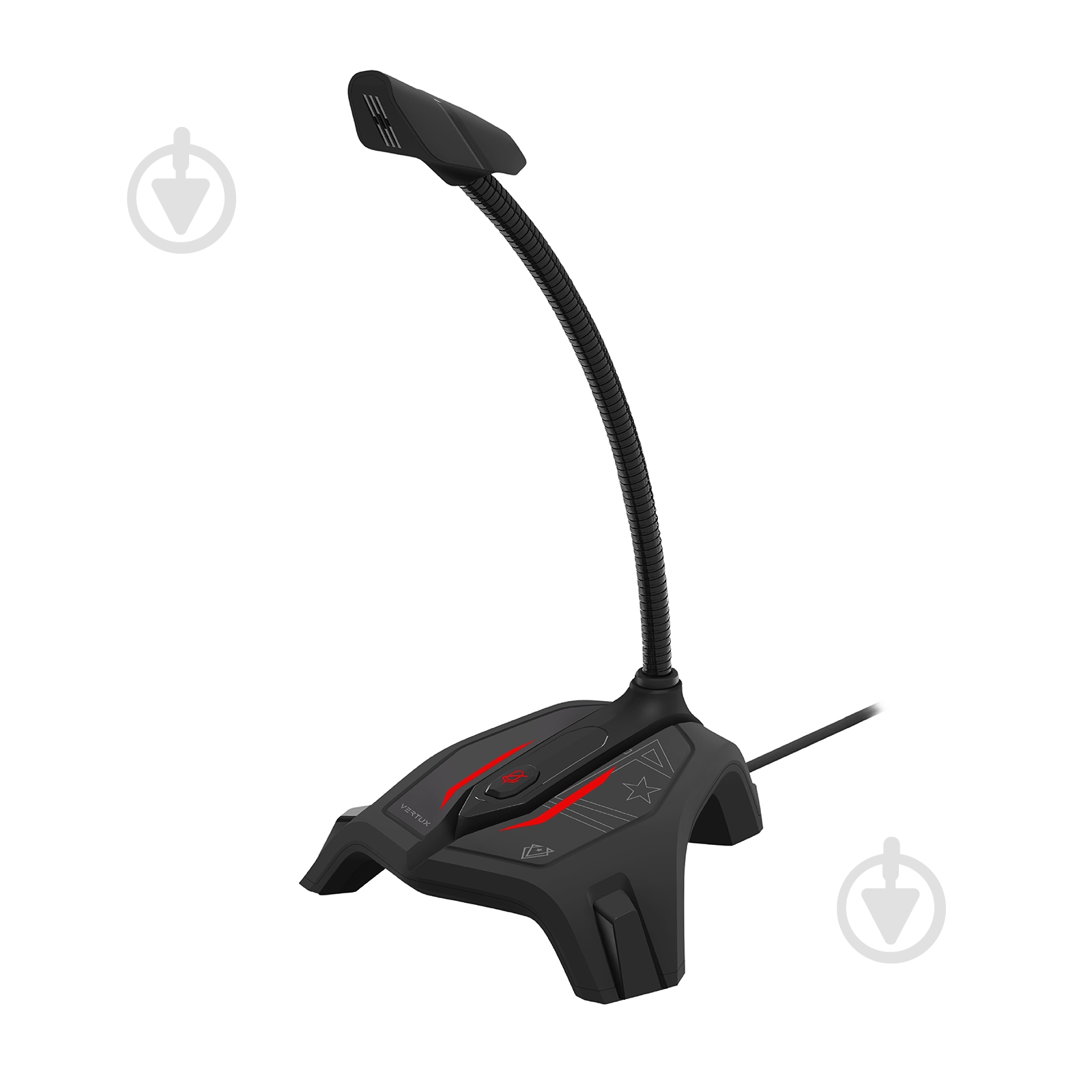 Микрофон Vertux Streamer-2 LED, USB Black - фото 1 Микрофон Vertux Streamer-2 LED, USB Black - фото 1