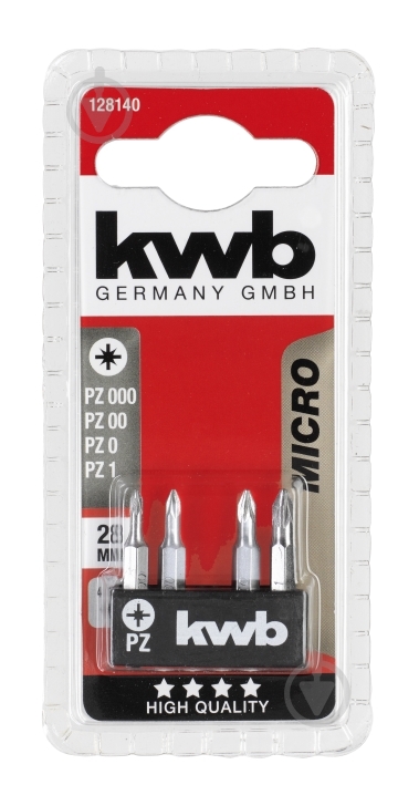 Набор бит KWB 4 шт. 128140 - фото 2 Набор бит KWB 4 шт. 128140 - фото 2