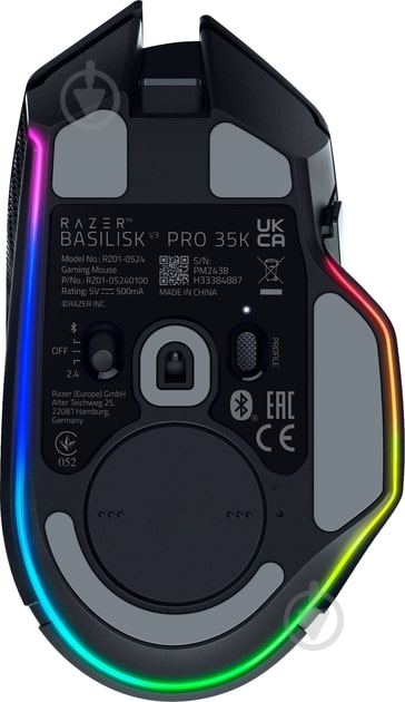 Мишка Razer Basilisk V3 Pro 35K RGB USB-A/WL/BT black (RZ01-05240100-R3G1) - фото 10